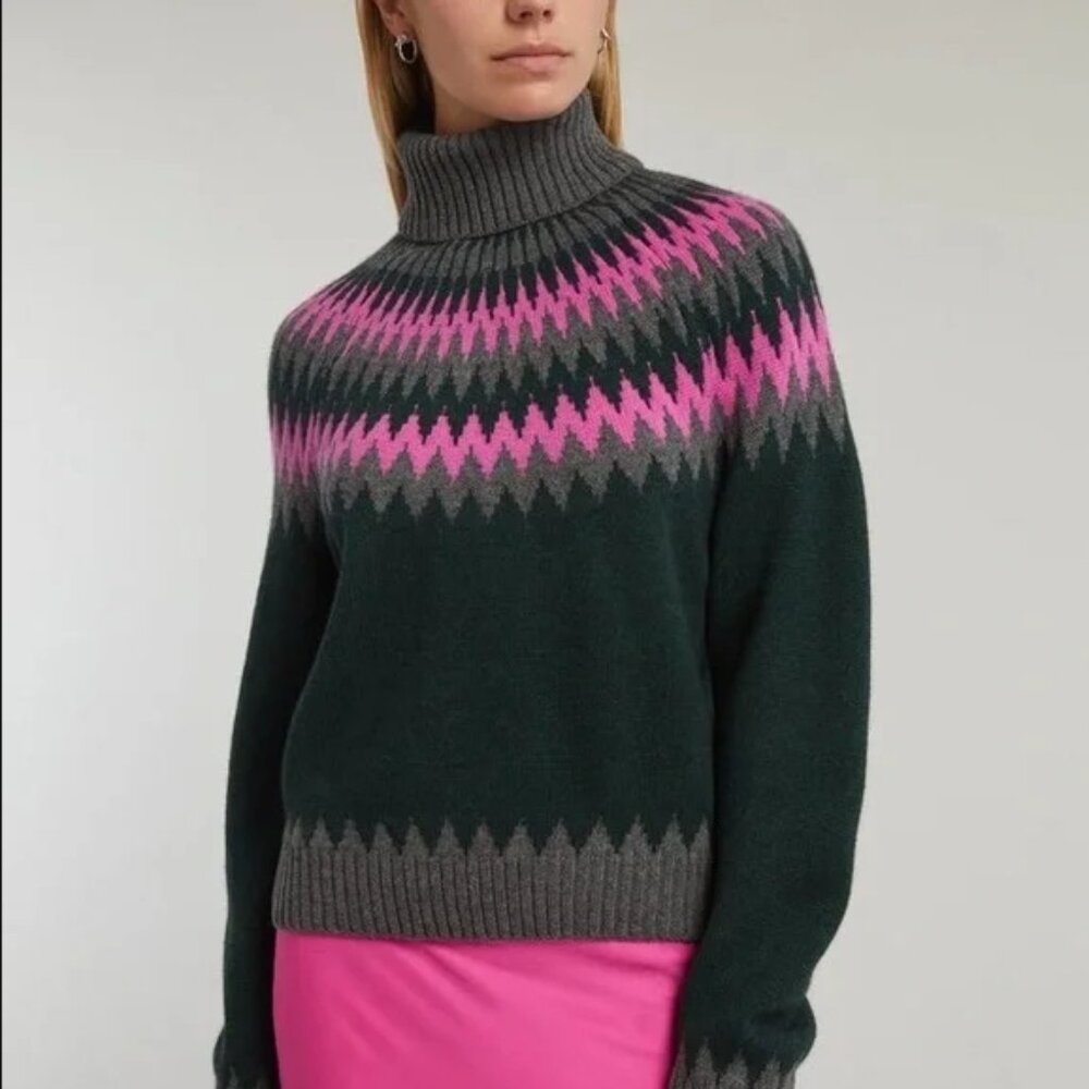 Jumper 1234 Fair Isle mockneck sweater